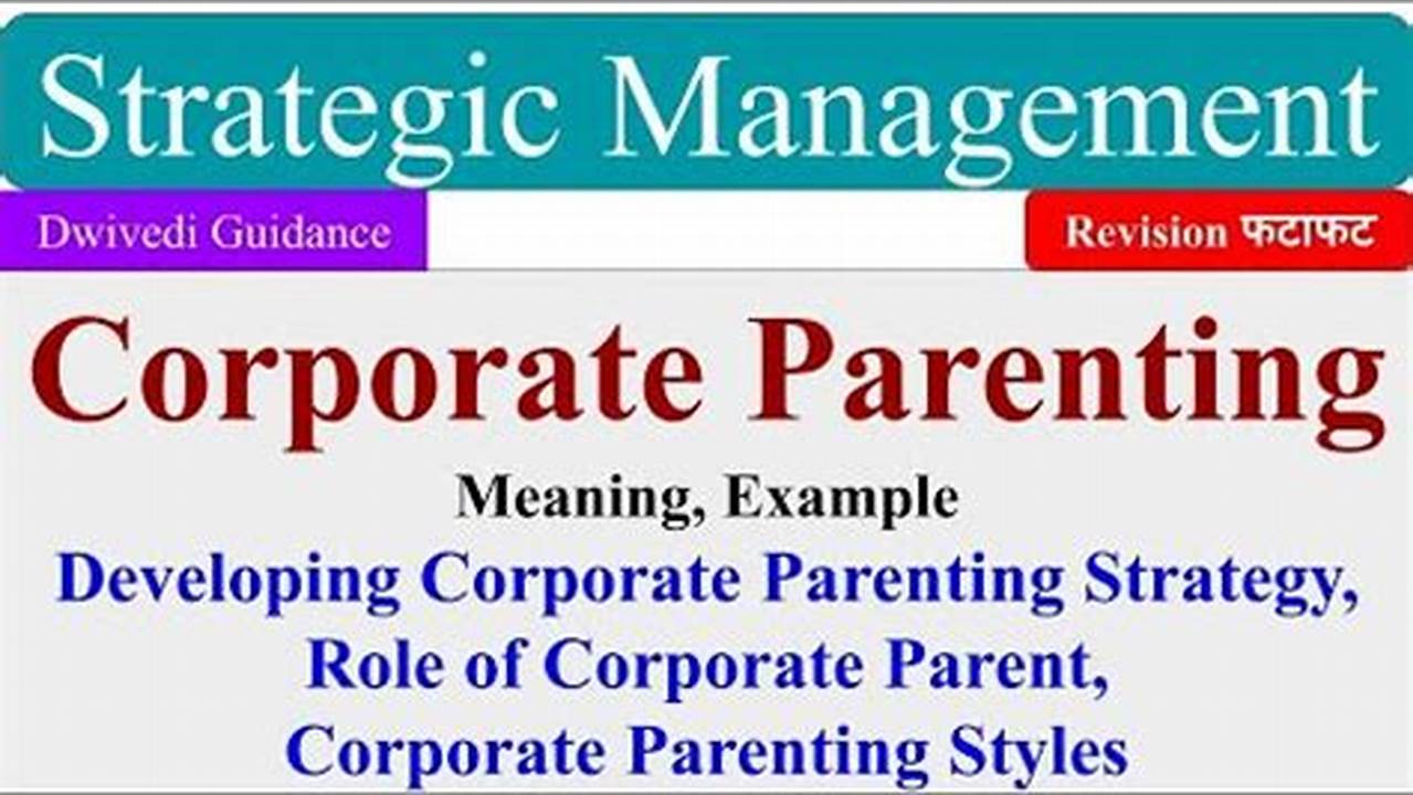 Effective Corporate Parenting Strategies for Strategic Management